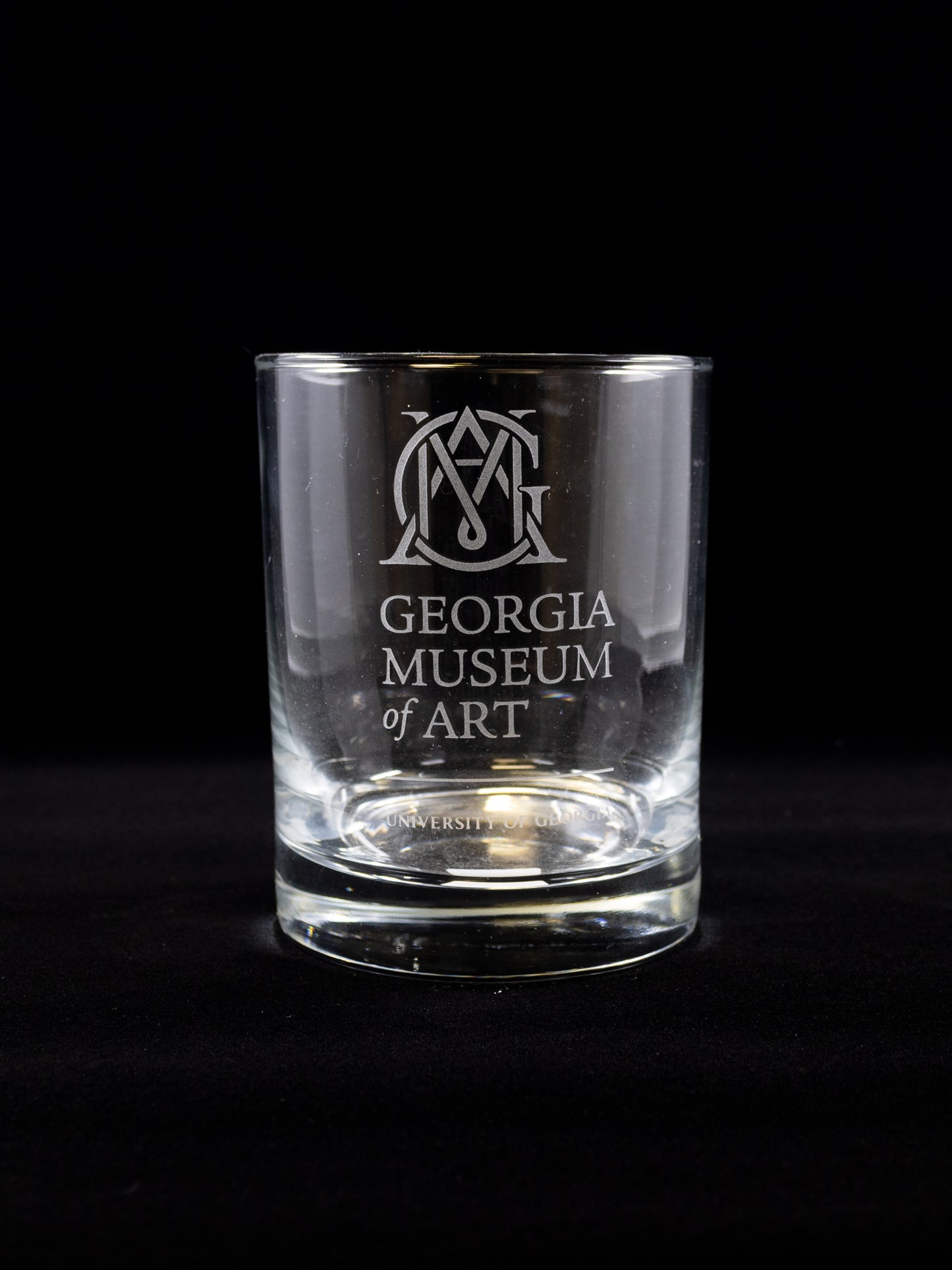 Double Old Fashioned Glass with Etched Museum Logo